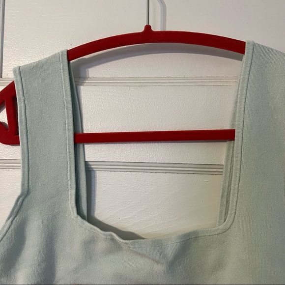 Light Blue Knit H&M Cropped Tank - Picture 2 of 6